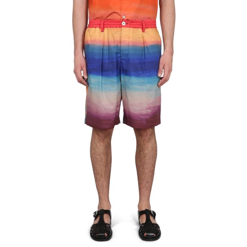 Marni Men Cotton Bermuda Shorts